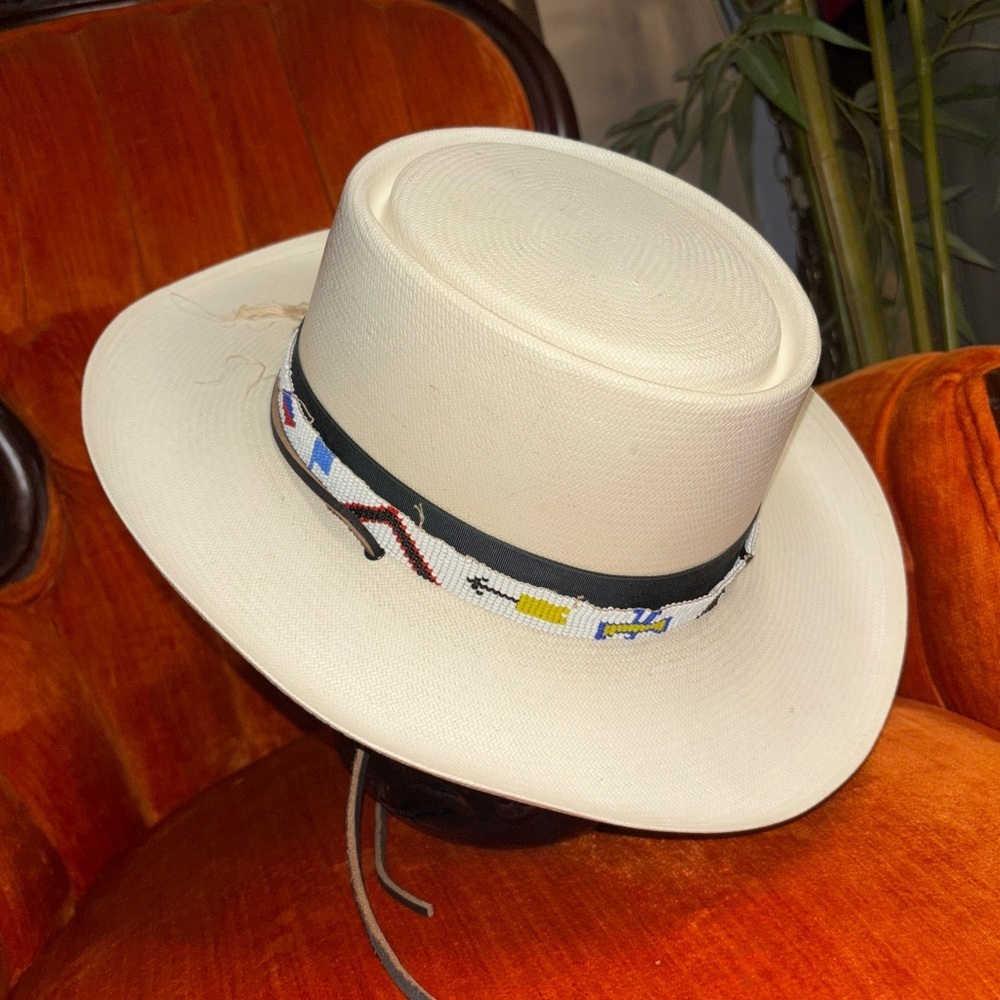 Vintage Resistol Cowboy Straw Hat Genuine Panama 6 7/8 Oval Texas​​